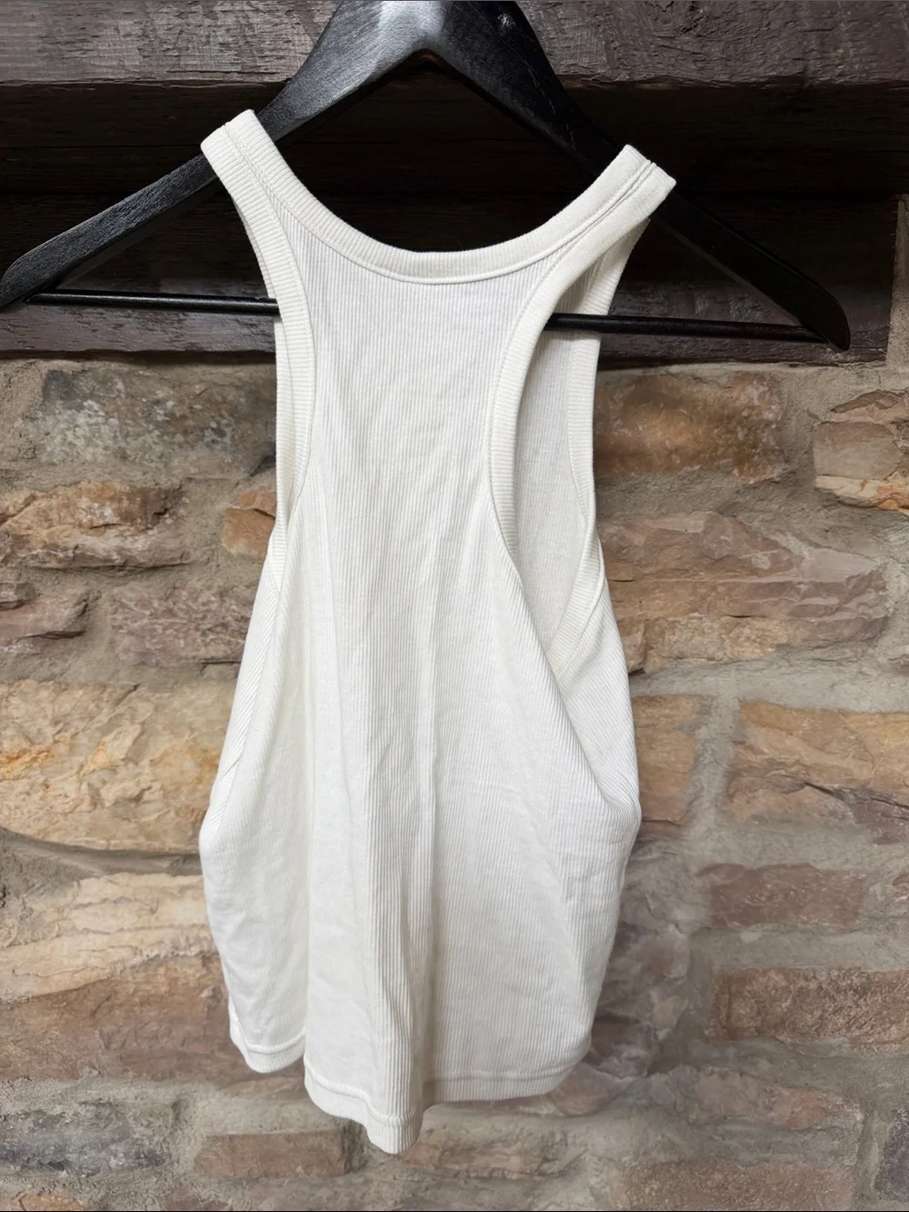 H&M Cream Ribbed Tank Top - Racerback - Picture 2 of 2